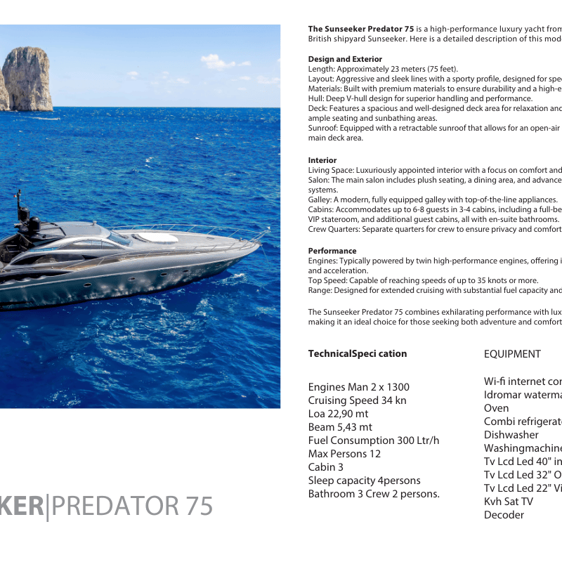 Sunseeker   Technical Specification