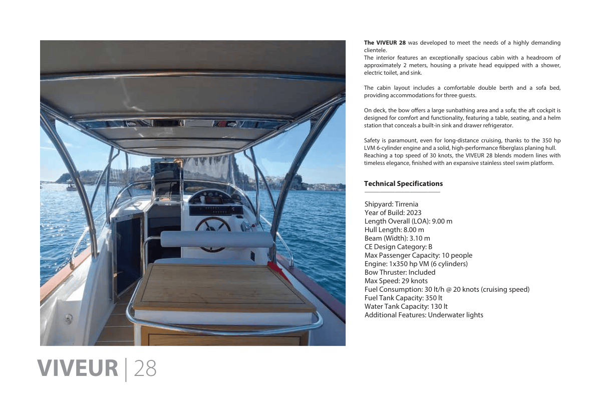 Viveur   Technical Specifications